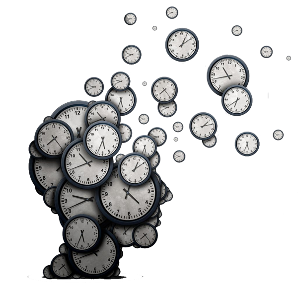 A head made of clocks — time as the atmosphere of the mind
